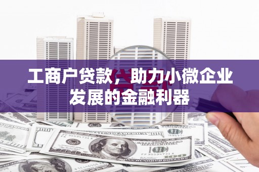 阿里山工商户贷款，助力小微企业发展的金融利器