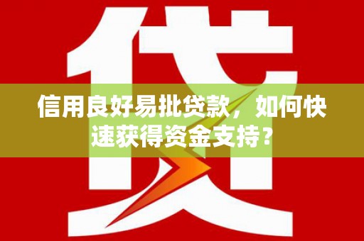 龙游信用良好易批贷款，如何快速获得资金支持？