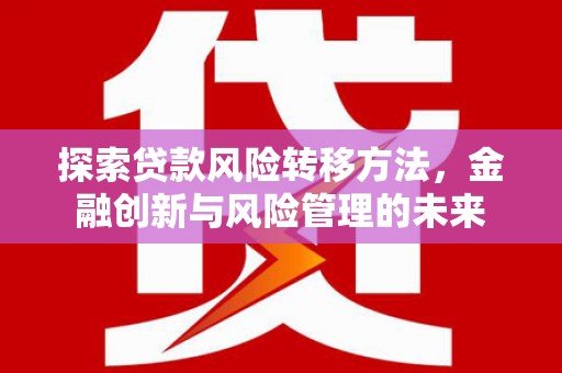 乡城探索贷款风险转移方法，金融创新与风险管理的未来