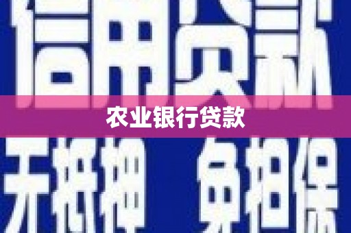 绥德农业银行贷款