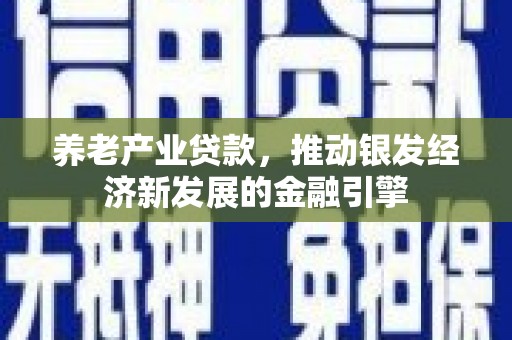 平阴养老产业贷款，推动银发经济新发展的金融引擎