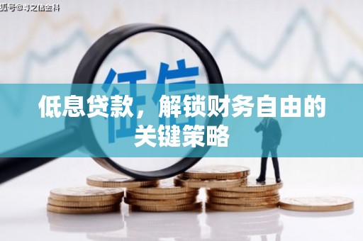 广水低息贷款，解锁财务自由的关键策略