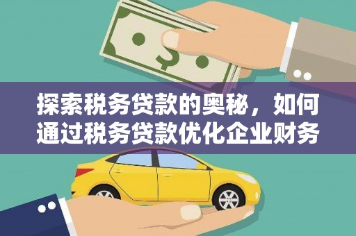 南化探索税务贷款的奥秘，如何通过税务贷款优化企业财务