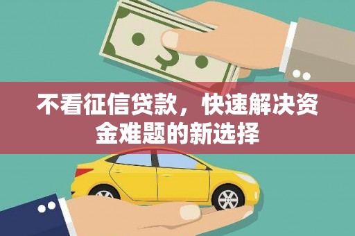 乐东不看征信贷款，快速解决资金难题的新选择