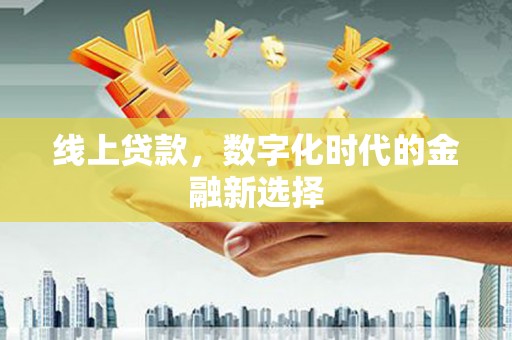 神湾线上贷款，数字化时代的金融新选择