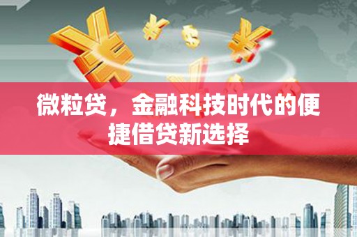 万年微粒贷，金融科技时代的便捷借贷新选择