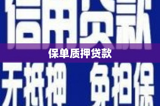 渭源保单质押贷款